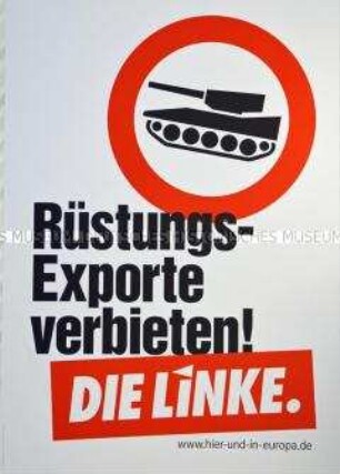 Plakat der Partei Die Linke zur Europawahl im Mai 2014