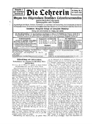 Willensbildung und Schulerziehung : Verbandsthema des Landesvereins Preußischer Volksschullehrerinnen