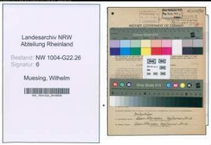 Entnazifizierung Wilhelm Muesing , geb. 21.11.1904 (Techniker)