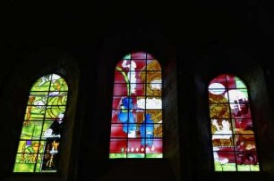 Frankreich. Bourgogne. Nievre. Nevers. Kathedrale Saint Cyr et Sainte Juliette. Neue Fenster innen