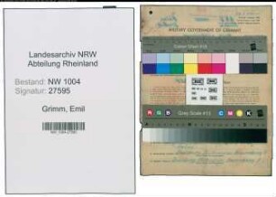 Entnazifizierung Emil Grimm , geb. 03.12.1905 (Kranfuehrer)