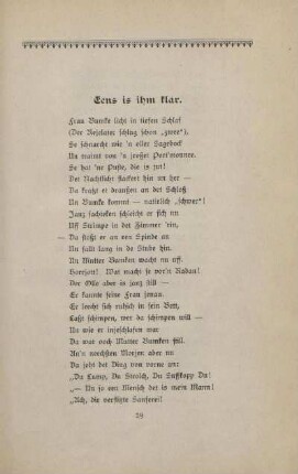 Eens is ihm klar