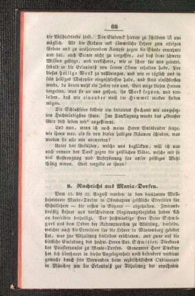 Nachricht aus Maria-Dorfen