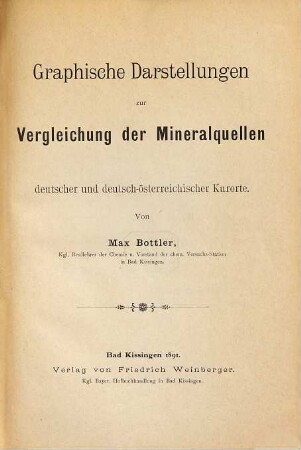 Graphische Darstellungen zur Vergleichung der Mineralquellen deutscher und deutsch-österreichischer Kurorte