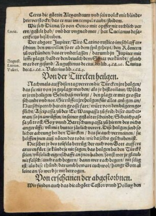 Von der Türcken heilgen.