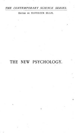 The New Psychology