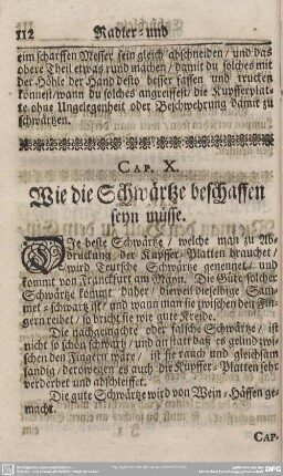 Cap. X. Wie die Schwärtze beschaffen seyn müsse.
