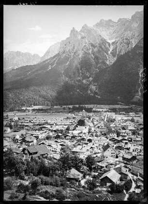 Mittenwald. Ortsteilansicht