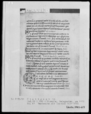Graduale-Sakramentar-Lektionar — Initiale C(oncede), Folio 61recto