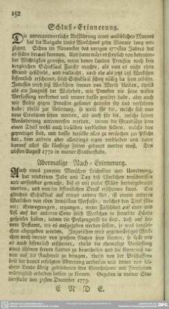 Abermalige Nach-Erinnerung