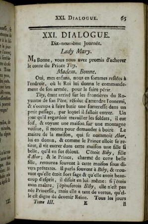 XXI. Dialogue. Dix-neuvième Journée.