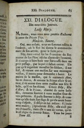 XXI. Dialogue. Dix-neuvième Journée.