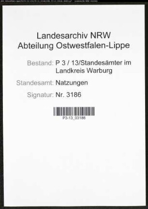 Heiratsregister Standesamt Natzungen