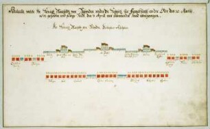 WHK 2 Dreißigjähriger Krieg bis Pyrenäischer Frieden von 1620-1659: Schlachtordnung der Schweden gegen die kaiserlichen Truppen bei Frankfurt an der Oder, 30. März 1631, und deren Eroberung am 3. April 1631