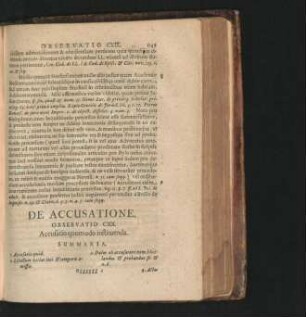 De Accusatione. Observatio CXX. - CXXXIX.