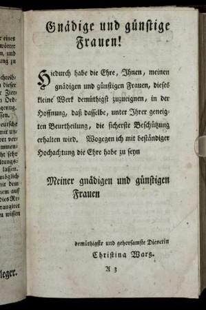 Gnädige und günstige Frauen!