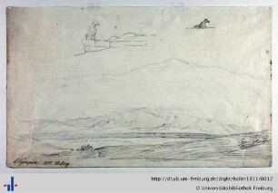 Blatt 10: Aussicht von Dekeleia (Tatoi) über die Ebene von Athen