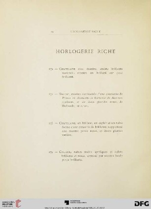 Horlogerie riche (Nr. 271-280)