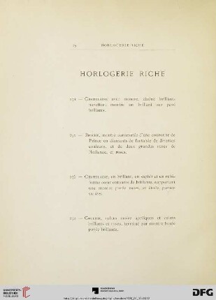 Horlogerie riche (Nr. 271-280)