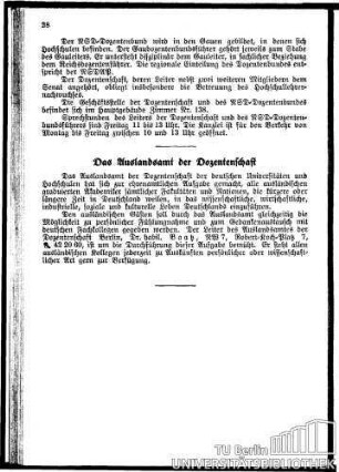 Auslandsamt der Dozentenschaft