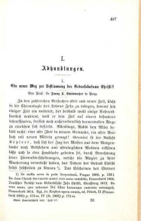 497-511 Ein neuer Weg zur Bestimmung des Geburtsdatums Christi?