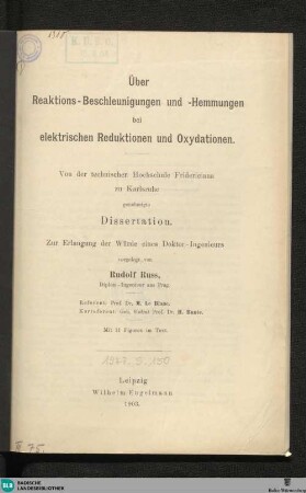 Über Reaktions-Beschleunigungen und -Hemmungen bei elektrischen Reduktionen und Oxydationen