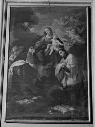 Altar — Maria mit dem Kind in der Glorie und zwei Heilige