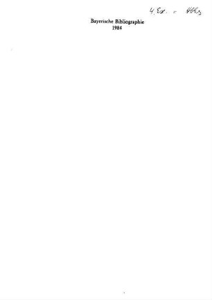 Bayerische Bibliographie. 1984 (1993)