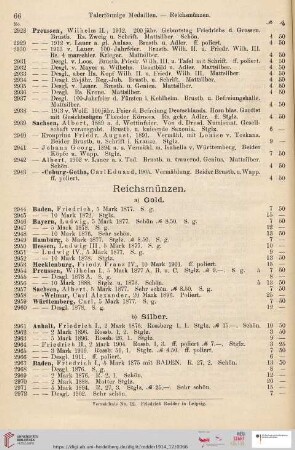 Reichsmünzen (Nr. 2944 - 3170)