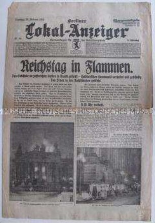 "Berliner Lokal-Anzeiger" zum Reichstagsbrand