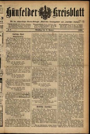 Ausgabe vom Dienstag, den 04. Januar 1898.
