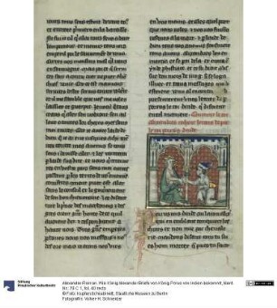 Alexander-Roman. Wie König Alexander Briefe von König Porus von Indien bekommt