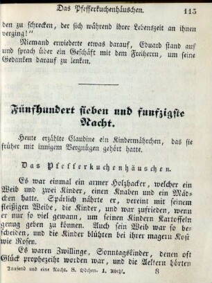 Fünfhundert sieben und funfzigste Nacht