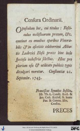 Censura Ordinarii.