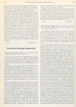 843-844 [Rezension] Thornton, Martin, Spiritual direction