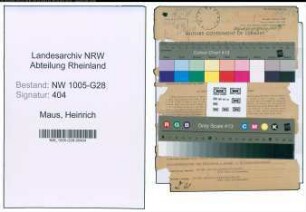 Entnazifizierung Heinrich Maus , geb. 15.04.1899 (Postsekretaer)