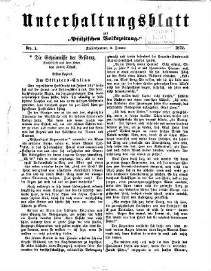 Unterhaltungsblatt zur Kaiserslauterer Zeitung. 1872