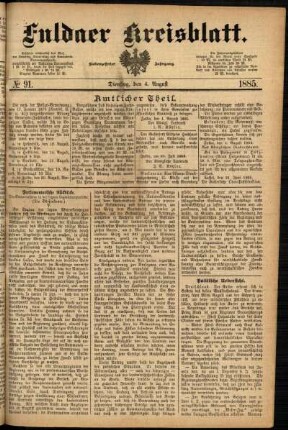 Ausgabe vom Dienstag, den 04. August 1885.