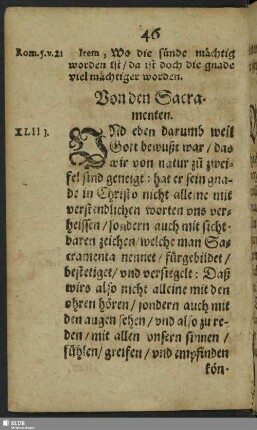 Von den Sacramenten