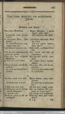 Neue leichte Gespräche von verschiedenem Inhalt