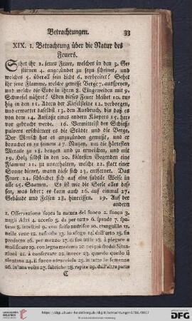 XIX. I. Betrachtung über die Natur des Feuers