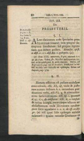 Tit. IIX. De Presbyteris