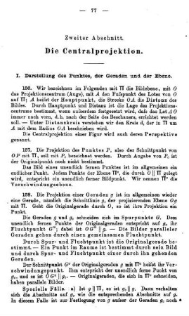 I. Darstellung des Punktes, der Geraden und der Ebene.