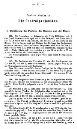 I. Darstellung des Punktes, der Geraden und der Ebene.