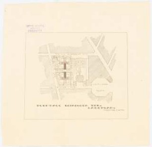 Hochhäuser in der Nähe des Leipziger Platzes, Berlin: Lageplan 1:4000 (von Inv.Nr. 9002)