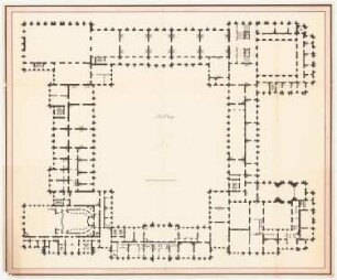 Winterpalast, St. Petersburg: Grundriss der Belle Etage, Maßstabsleiste