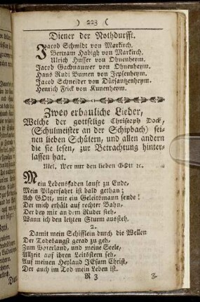 Zwey erbauliche Lieder, [...]