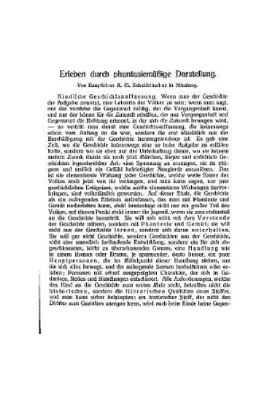 Erleben durch phantasiemäßige Darstellung