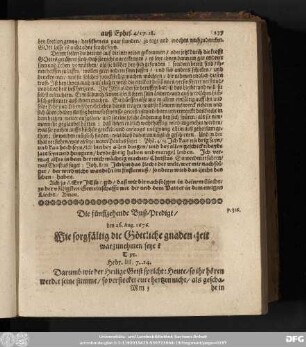 Die fünffzehende Buß-Predigt/ den 26. Aug. 1676. Wie sorgfältig die Göttliche gnaden-zeit warzunehmen seye?
