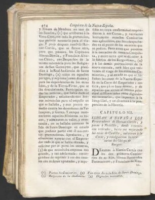 Capítulo VII. : Llegan á España los Procuradores de Hernan Cortés, y pasan á Medellin, donde estuvieron retirados, hasta que mejorando las cosas de Castilla, volvieron á la Corte, y consiguieron la recusación del Obispo de Burgos.